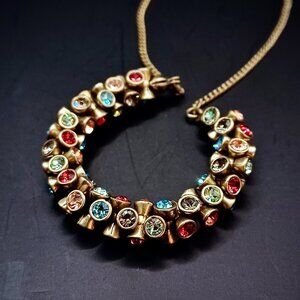 Fossil crystal necklace